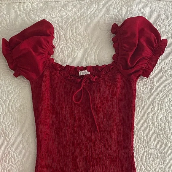 Red Summer Mini Dress - Picture 2 of 3